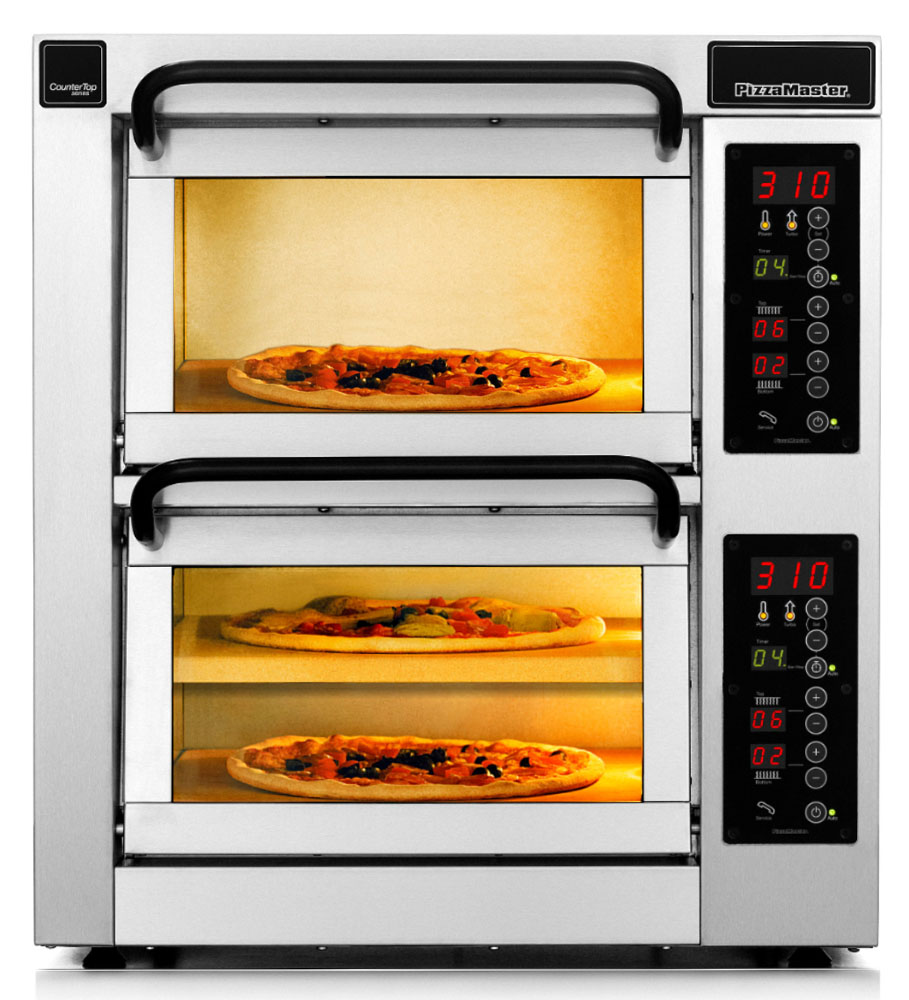 Professional CounterTop Pizza Oven Two Cooking Chambers Three Levels