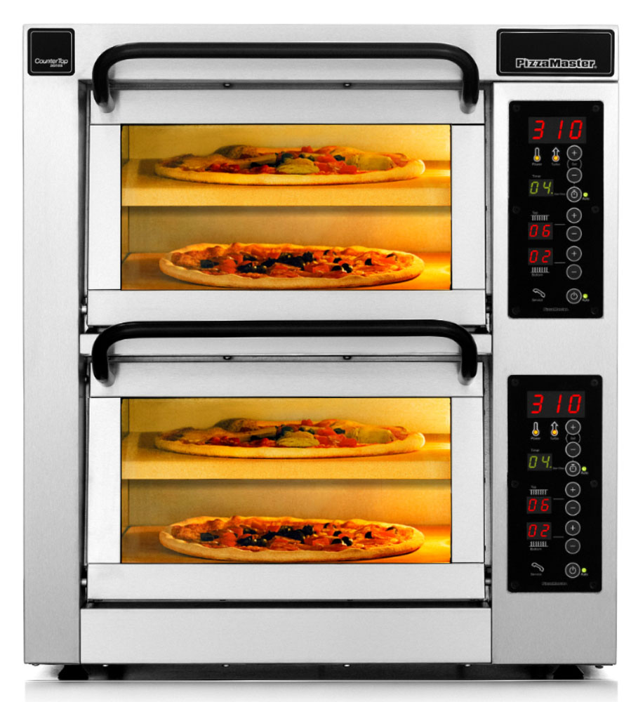 Professional CounterTop Pizza Oven Two Cooking Chambers Four Levels